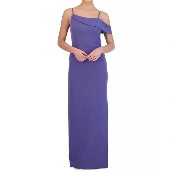 Laundry By Shelli Segal | Dresses | One Shoulder Gown In Dazzling Blue |  Poshmark